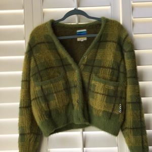 Unif Ty green plaid Cardigan
